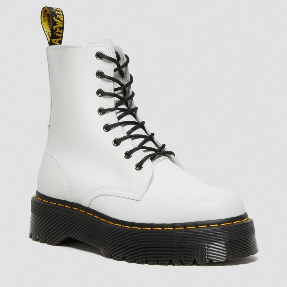 DR. MARTENS Jadon Smooth Leather Lug Sole Platform Boots - Picture 2 of 11